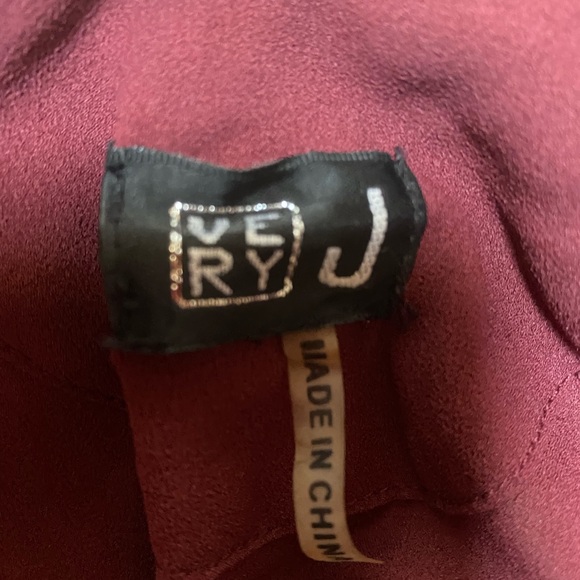 Asymmetric maroon blouse w embellished cuffs - Medium - Picture 8 of 9